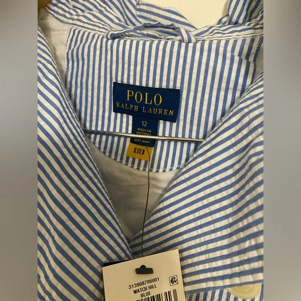 Polo by Ralph Lauren Seersucker Hooded Trench